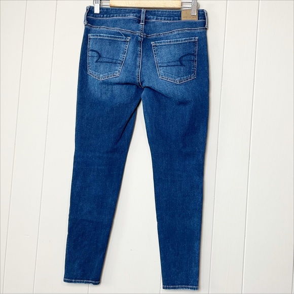 American Eagle Jegging 8 SHORT petite skinny jeans mid rise classic stretch - Picture 3 of 13
